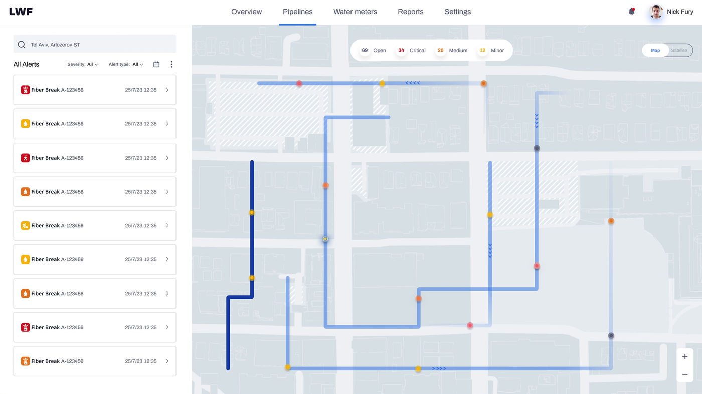 LWF Corp alert map