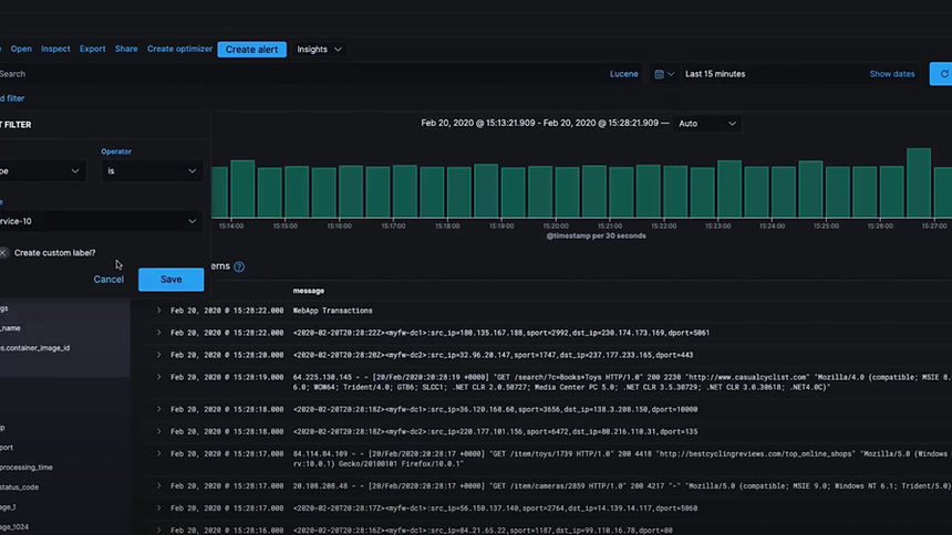 Logz.io assignment interface