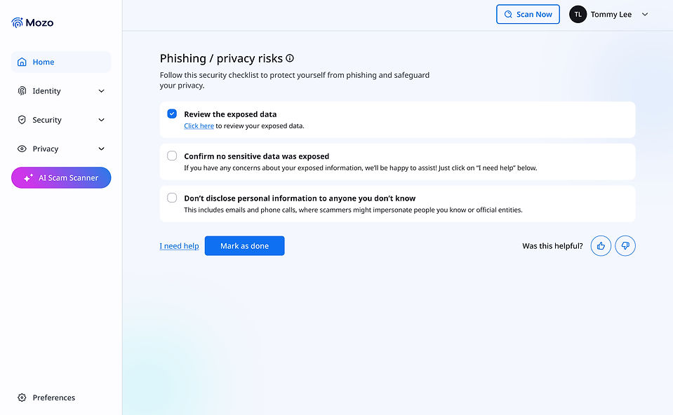 Checklist approach