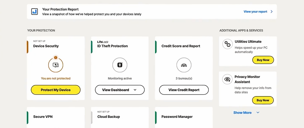 LifeLock interface