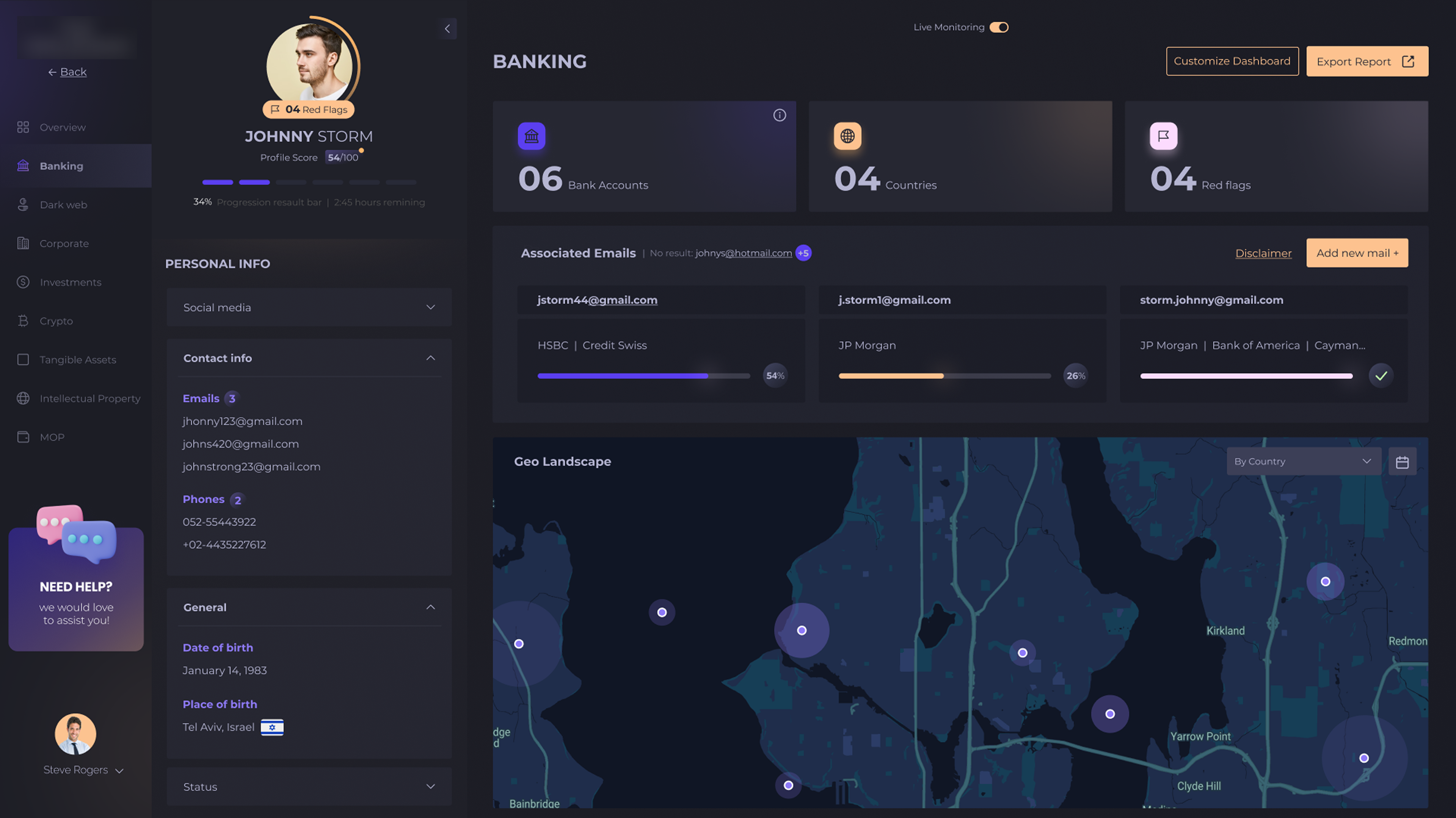 IRUE Intelligence screen 3
