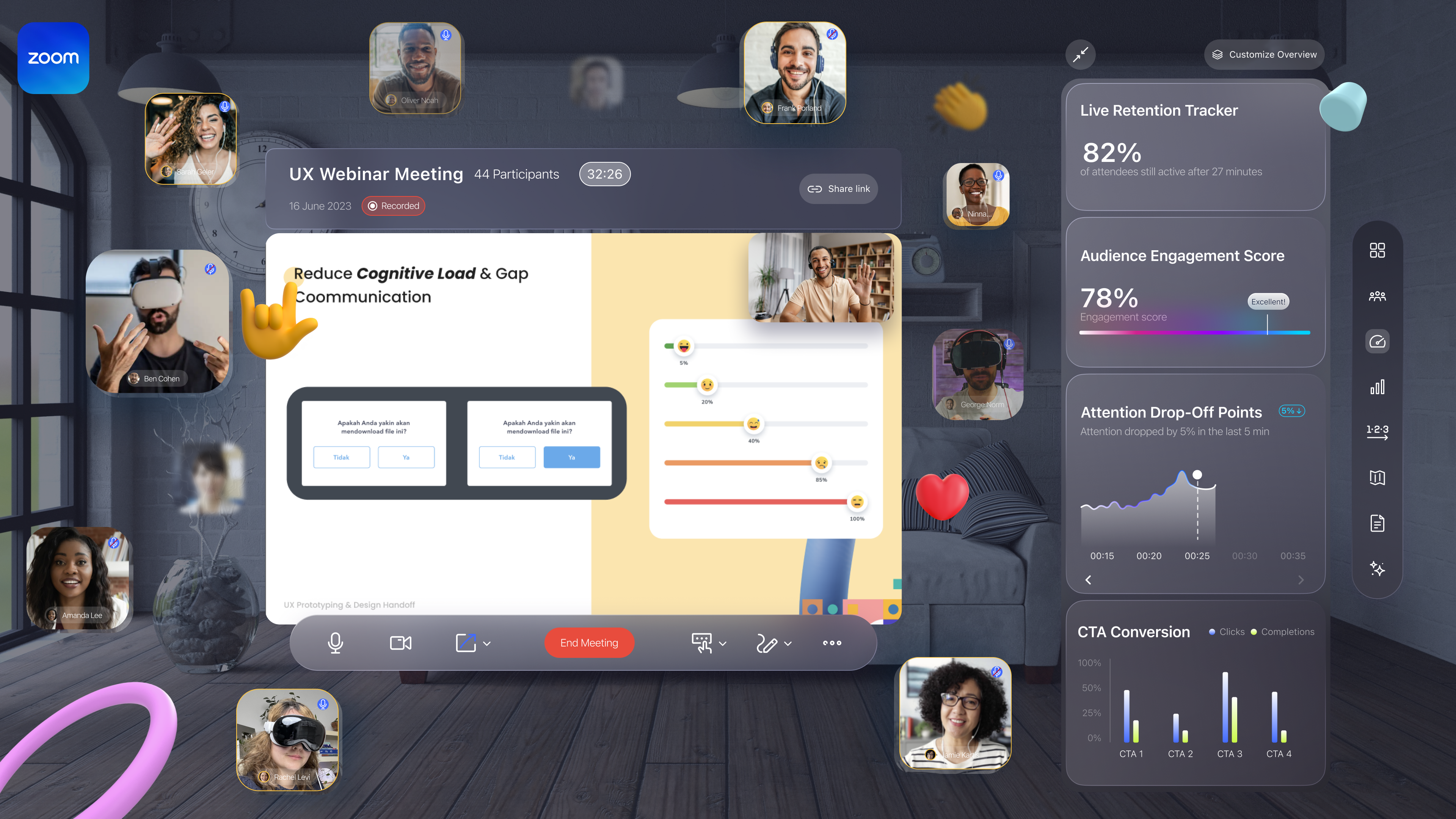Webinar platform screen 3