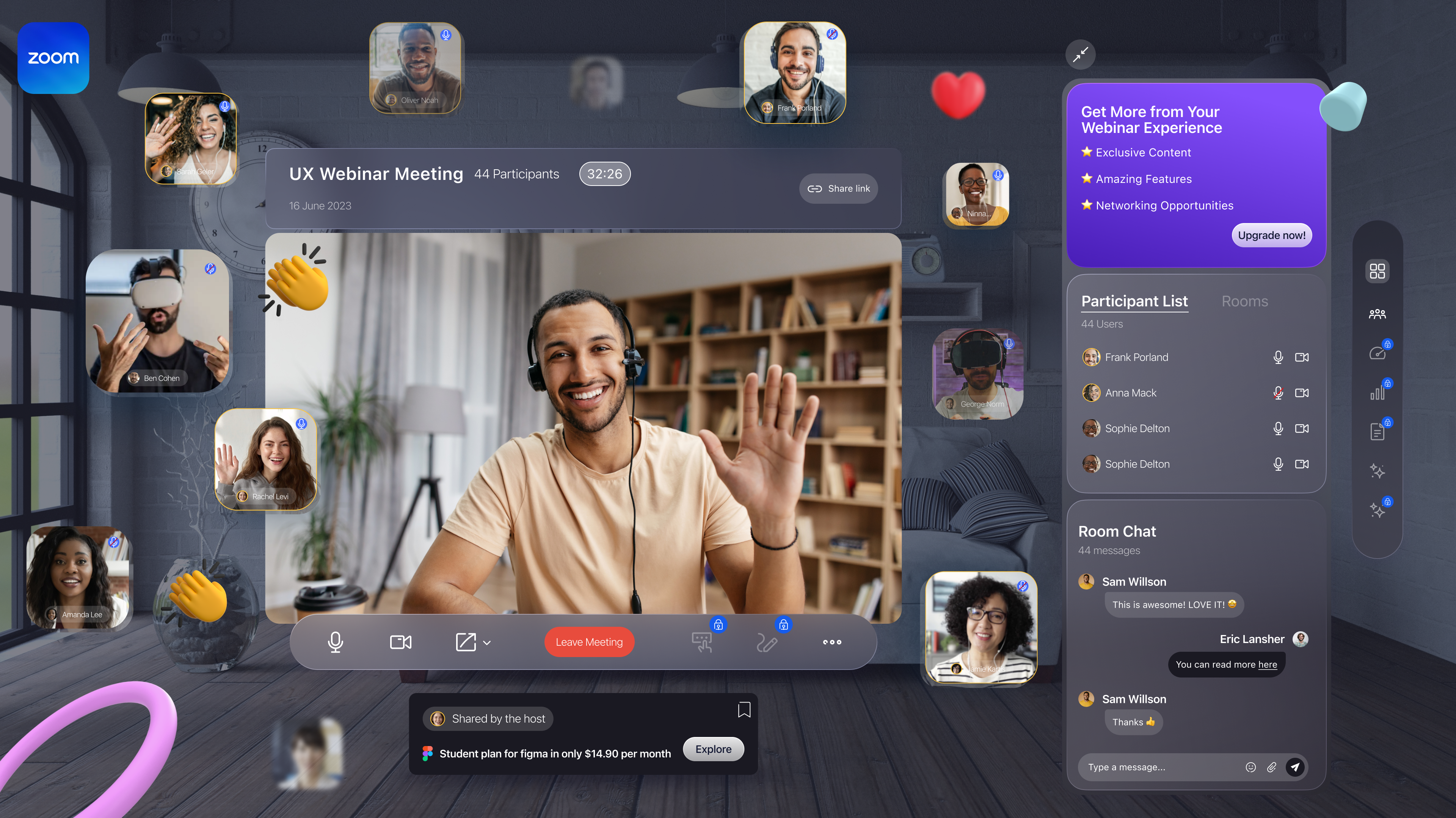 Webinar platform screen 4